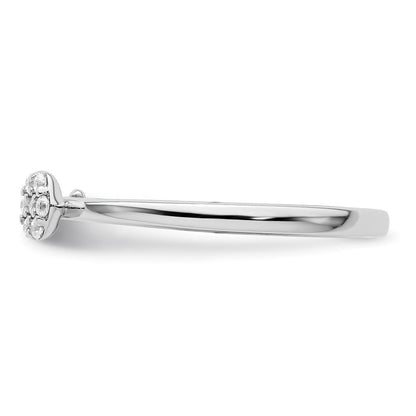 Two Promises 14K Weißgold Ring mit 0,067 ct. Laborgezüchtetem Diamant VS/SI+ G+, komplett