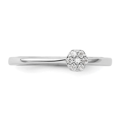 Two Promises 14K Weißgold Ring mit 0,067 ct. Laborgezüchtetem Diamant VS/SI+ G+, komplett