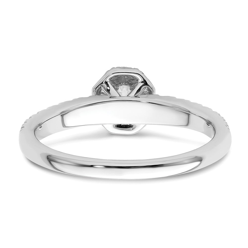 Two Promises 14k Weißgold 0,62 ct. Lab Grown Diamant VS/SI+ G+ Petite Halo Verlobungsring