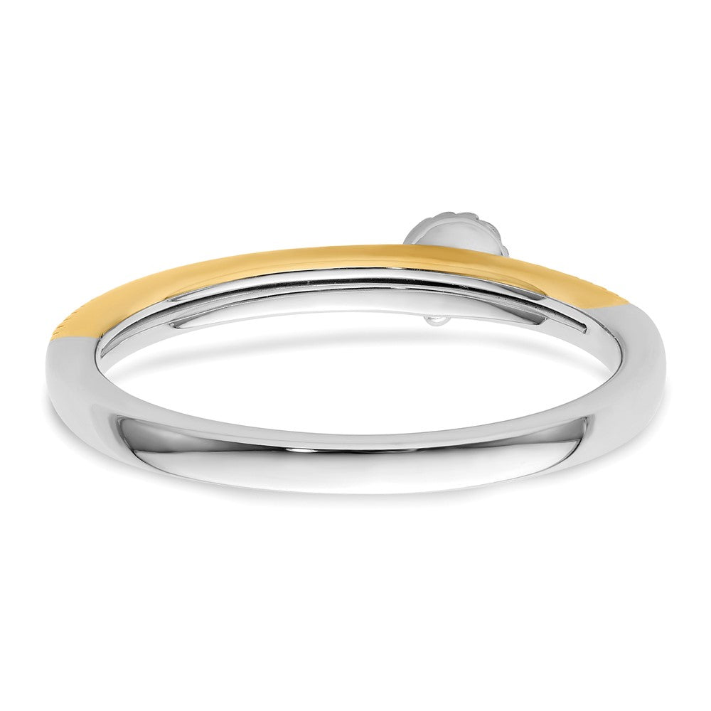 14K Bicolor Diamant-Ring "Two Promises" (im Labor gezüchtet), VS/SI+ G+, Versprechen-/Ehering, Komplettring