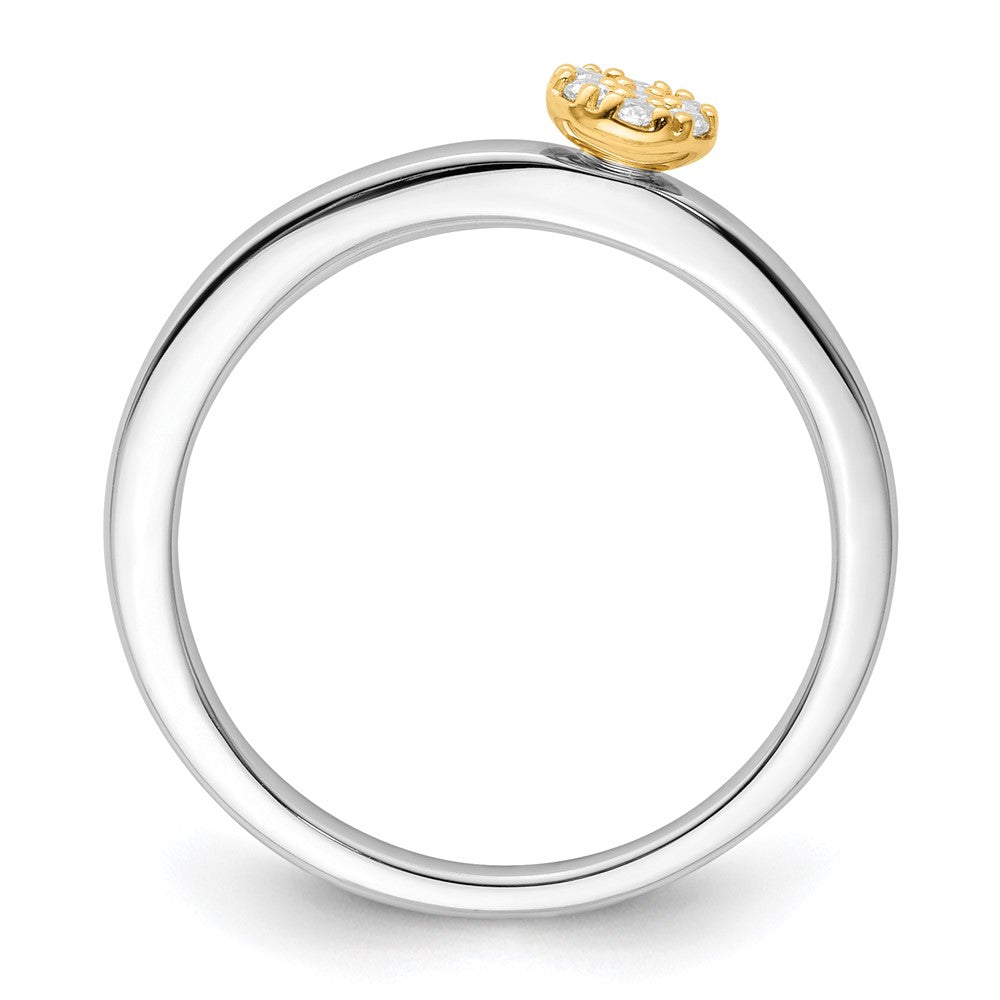 14K Bicolor Two Promises 0,05 ct. Laborgezüchteter Diamant VS/SI+ G+ Promise-Ring