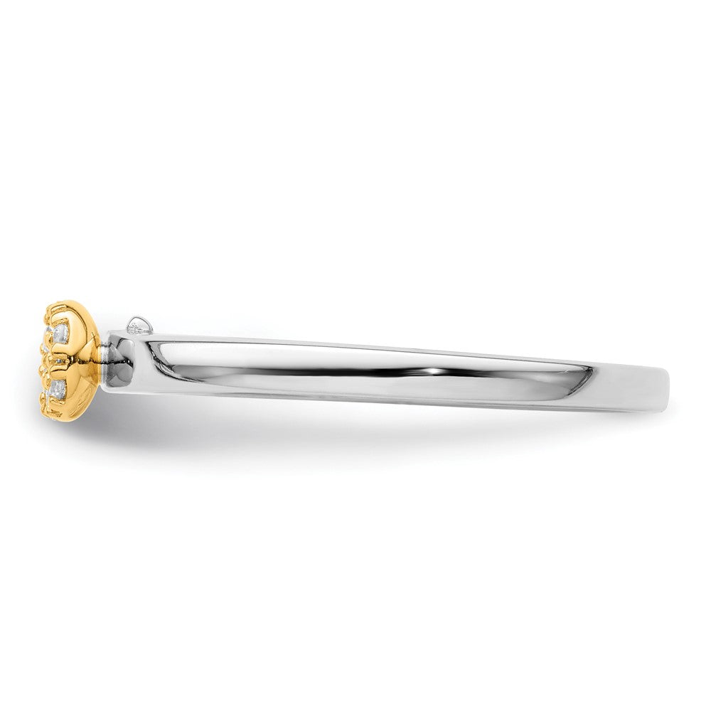 14K Bicolor Two Promises 0,05 ct. Laborgezüchteter Diamant VS/SI+ G+ Promise-Ring