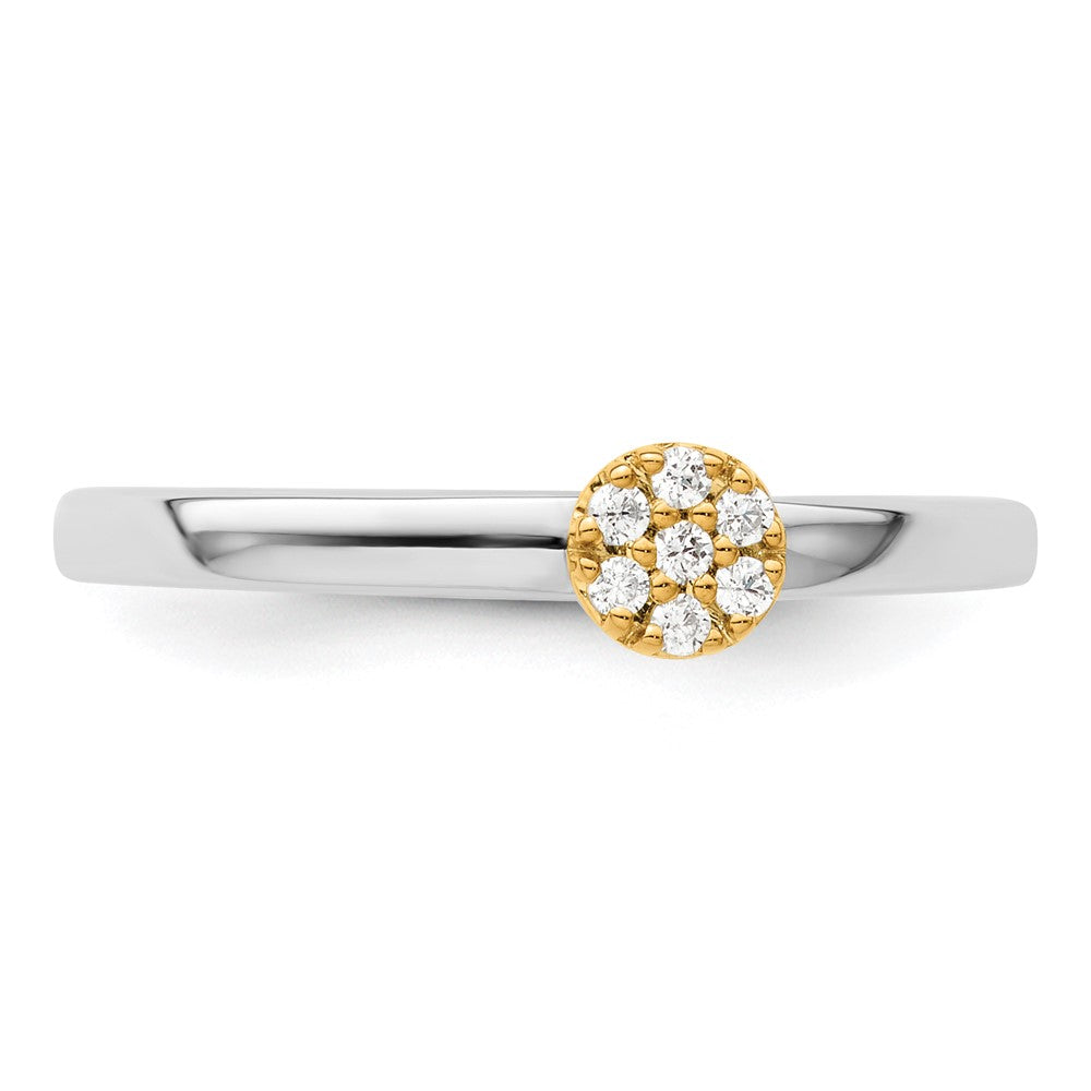 14K Bicolor Two Promises 0,05 ct. Laborgezüchteter Diamant VS/SI+ G+ Promise-Ring