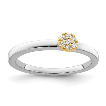 14K Bicolor Two Promises 0,05 ct. Laborgezüchteter Diamant VS/SI+ G+ Promise-Ring