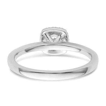 Two Promises 14K Weißgold 0,375 ct. Labor Gezüchteter Diamant VS/SI+ G+ Kompletter Petite Halo Verlobungsring