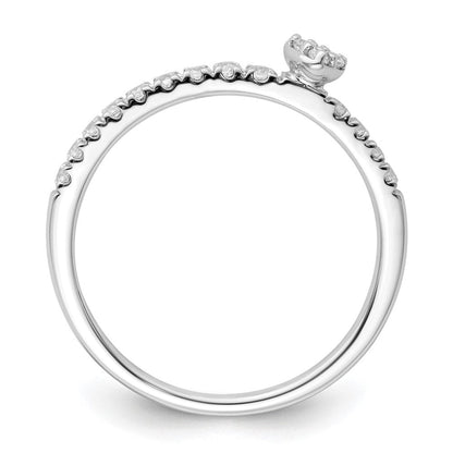 Two Promises 14K Weißgold Ehering mit 0,25 ct. im Labor gezüchteten Diamanten, VS/SI+ G+