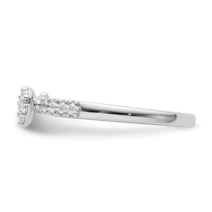 Two Promises 14K Weißgold Ehering mit 0,25 ct. im Labor gezüchteten Diamanten, VS/SI+ G+