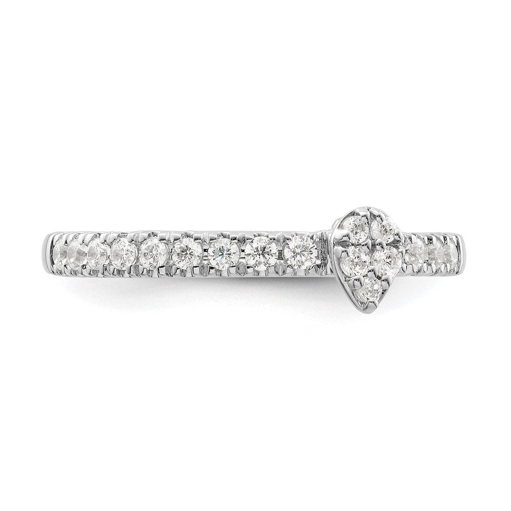 Two Promises 14K Weißgold Ehering mit 0,25 ct. im Labor gezüchteten Diamanten, VS/SI+ G+