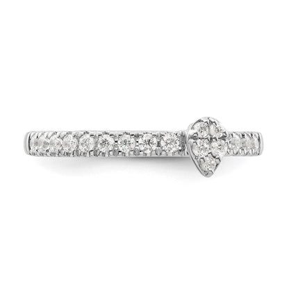 Two Promises 14K Weißgold Ehering mit 0,25 ct. im Labor gezüchteten Diamanten, VS/SI+ G+