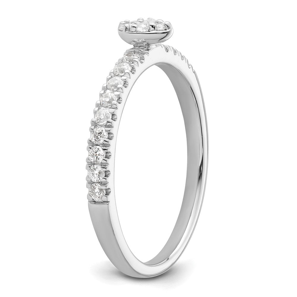 Two Promises 14K Weißgold Ehering mit 0,25 ct. im Labor gezüchteten Diamanten, VS/SI+ G+