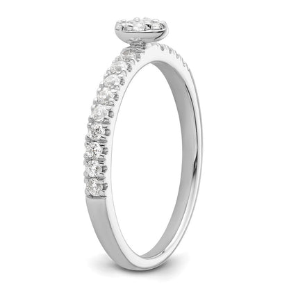 Two Promises 14K Weißgold Ehering mit 0,25 ct. im Labor gezüchteten Diamanten, VS/SI+ G+