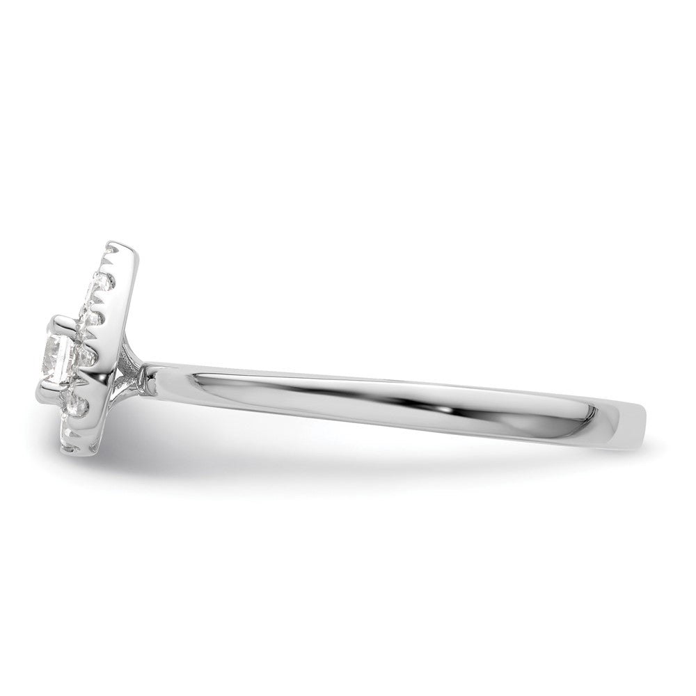 Two Promises 14K Weißgold Verlobungsring mit 0,33 ct. im Labor gezüchtetem Diamant, VS/SI+ G+, petite Halo-Fassung