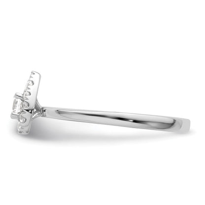 Two Promises 14K Weißgold Verlobungsring mit 0,33 ct. im Labor gezüchtetem Diamant, VS/SI+ G+, petite Halo-Fassung