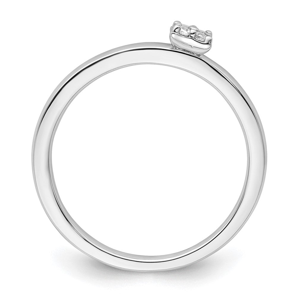 Two Promises 14K Weißgold 0,05 ct. Labor Diamant VS/SI+ G+ Promise Ehering