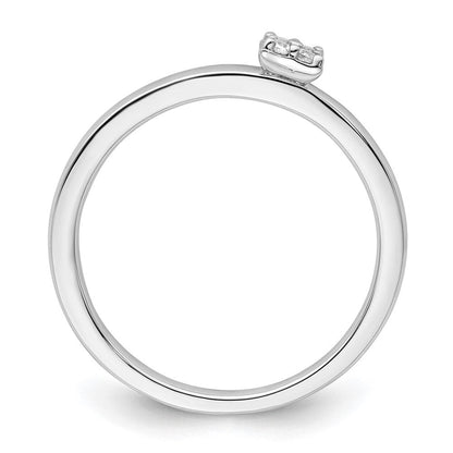 Two Promises 14K Weißgold 0,05 ct. Labor Diamant VS/SI+ G+ Promise Ehering