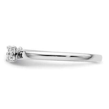 Two Promises 14K Weißgold 0,05 ct. Labor Diamant VS/SI+ G+ Promise Ehering