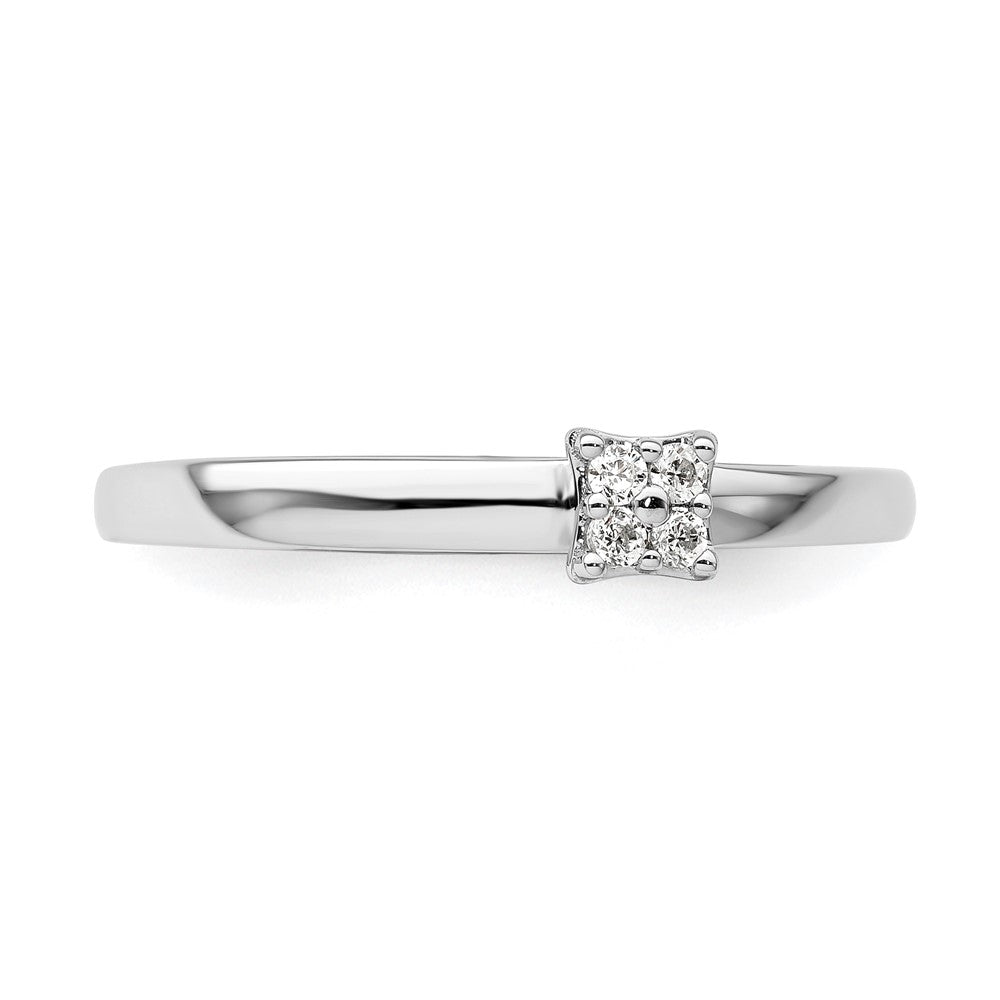 Two Promises 14K Weißgold 0,05 ct. Labor Diamant VS/SI+ G+ Promise Ehering