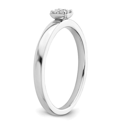 Two Promises 14K Weißgold 0,05 ct. Labor Diamant VS/SI+ G+ Promise Ehering