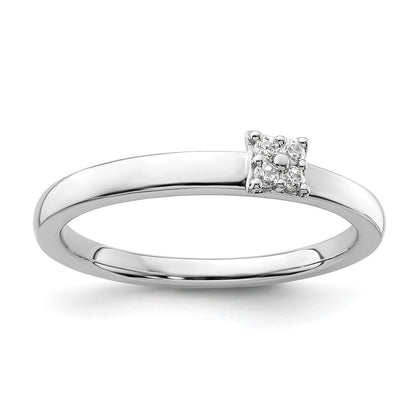 Two Promises 14K Weißgold 0,05 ct. Labor Diamant VS/SI+ G+ Promise Ehering