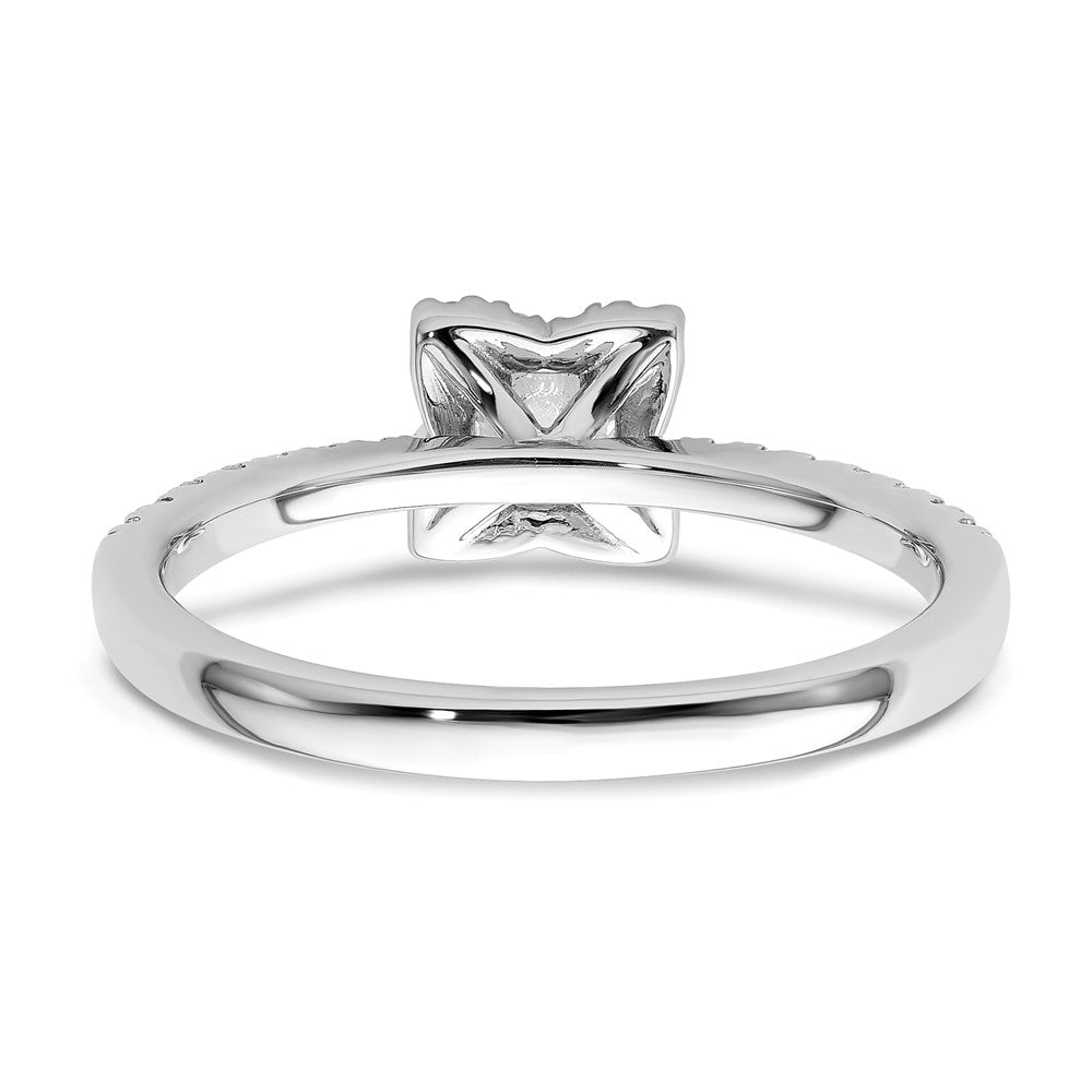 Two Promises 14K Weißgold Verlobungsring mit 0,375 ct. im Labor gezüchteten Diamanten, VS/SI+ G+, Halo-Fassung