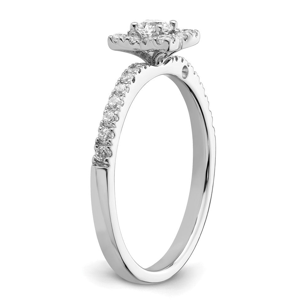 Two Promises 14K Weißgold Verlobungsring mit 0,375 ct. im Labor gezüchteten Diamanten, VS/SI+ G+, Halo-Fassung