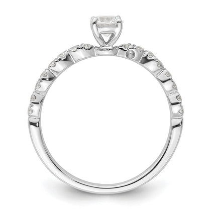 Two Promises 14K Weißgold Verlobungsring mit 0,625 ct. im Labor gezüchteten Diamanten VS/SI+ G+, komplett, petite