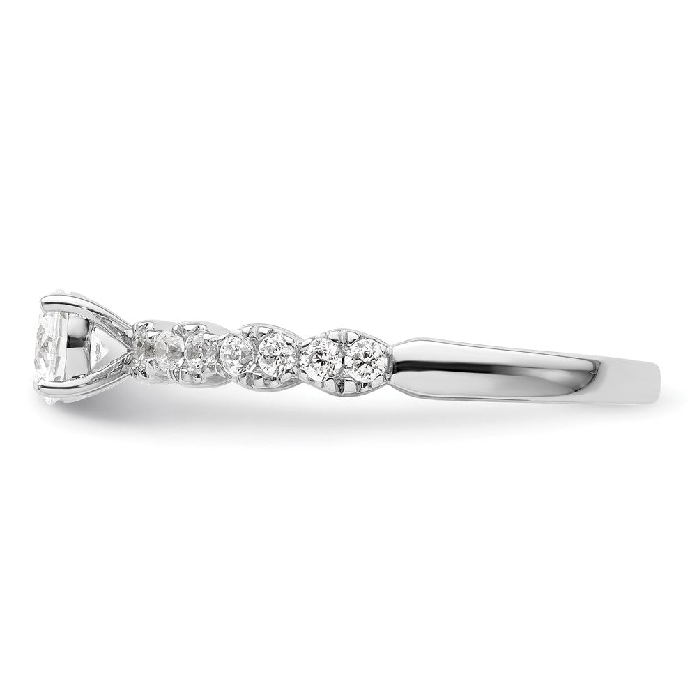Two Promises 14K Weißgold Verlobungsring mit 0,625 ct. im Labor gezüchteten Diamanten VS/SI+ G+, komplett, petite