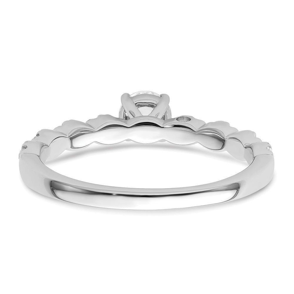 Two Promises 14K Weißgold Verlobungsring mit 0,625 ct. im Labor gezüchteten Diamanten VS/SI+ G+, komplett, petite