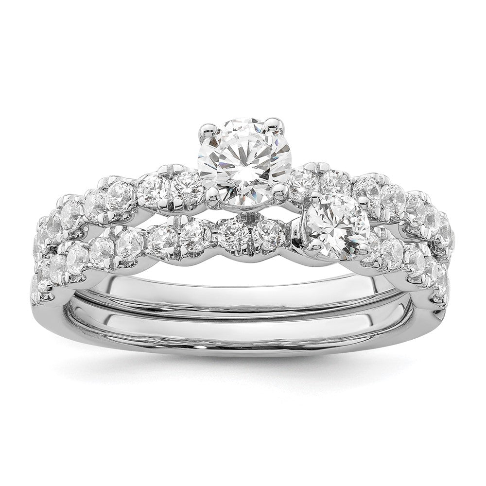Two Promises 14K Weißgold Verlobungsring mit 0,625 ct. im Labor gezüchteten Diamanten VS/SI+ G+, komplett, petite