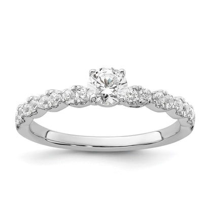 Two Promises 14K Weißgold Verlobungsring mit 0,625 ct. im Labor gezüchteten Diamanten VS/SI+ G+, komplett, petite