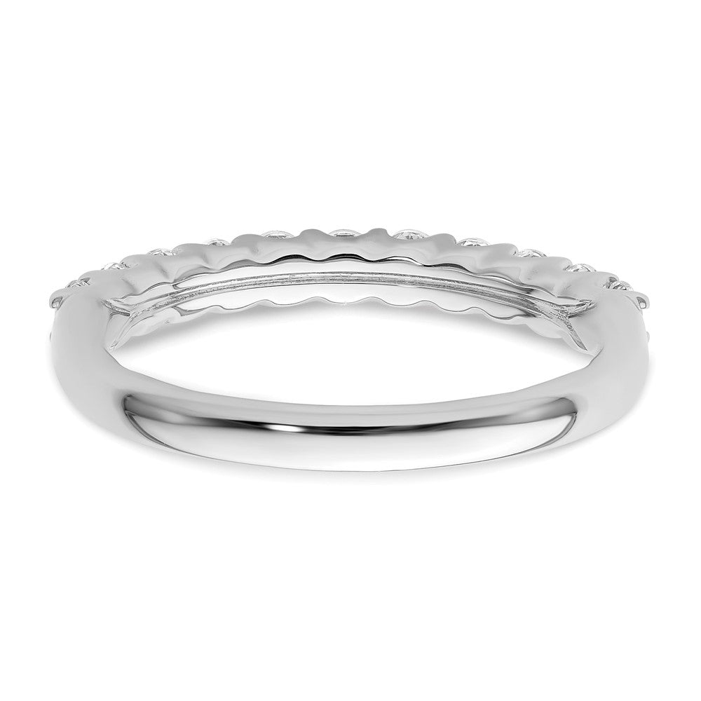 14K Weißgold Ehering mit 0,5 ct. im Labor gezüchteten Diamanten, VS/SI+ G+
