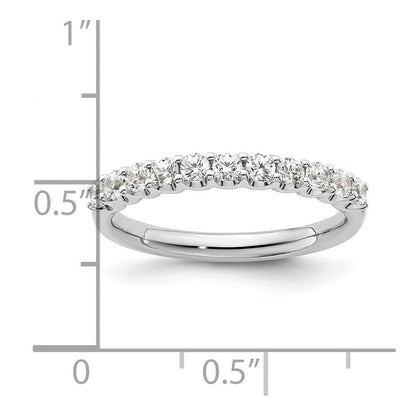 14K Weißgold Ehering mit 0,5 ct. im Labor gezüchteten Diamanten, VS/SI+ G+