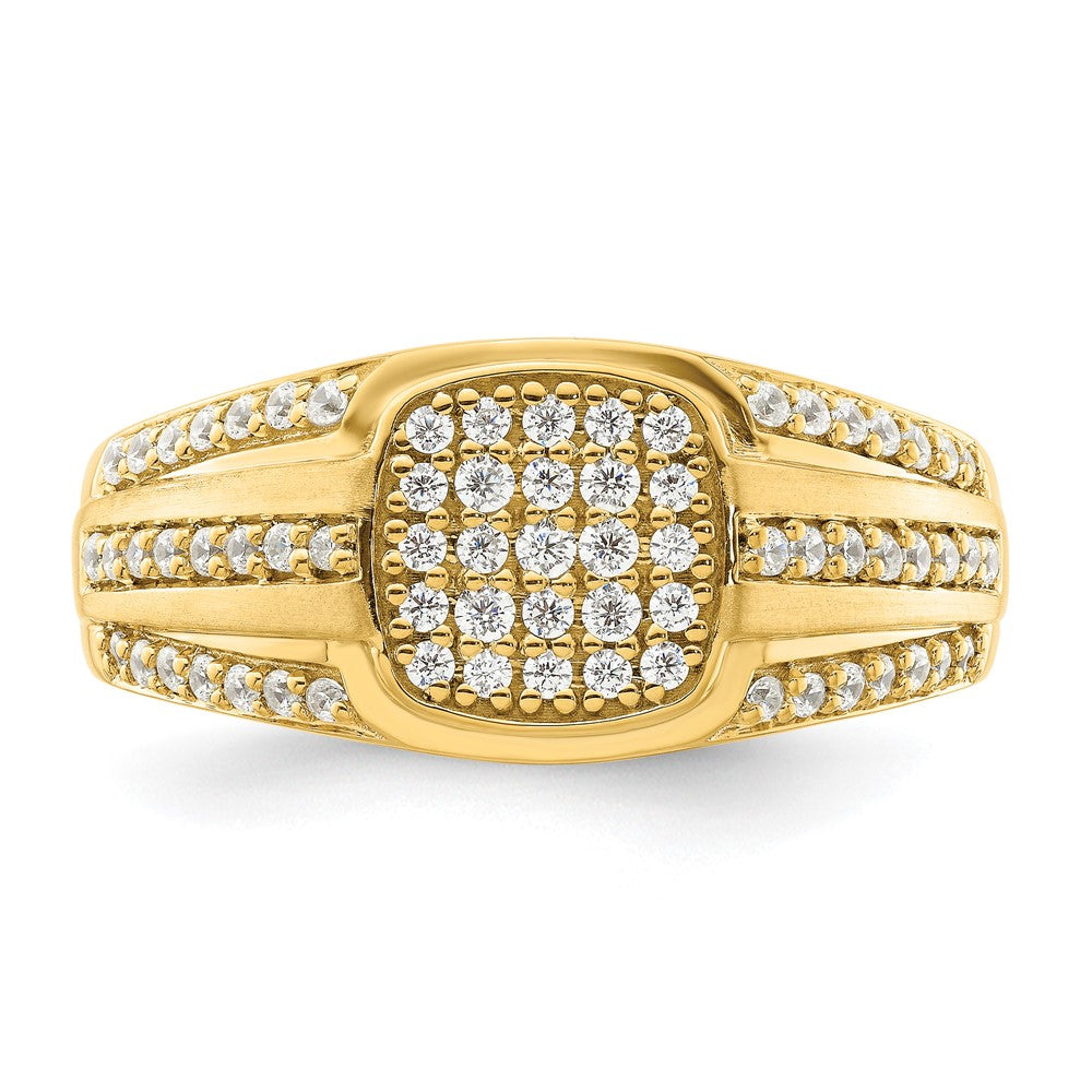 14K Gelbgold Ring mit 0,75 ct. im Labor gezüchteten Diamanten, VS/SI+ G+, Herren