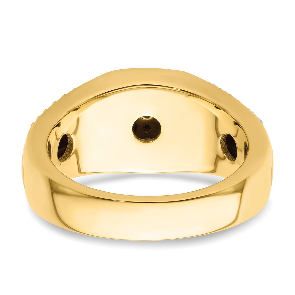 14K Gelbgold Ring mit 0,75 ct. im Labor gezüchteten Diamanten, VS/SI+ G+, Herren