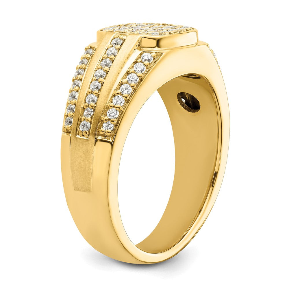 14K Gelbgold Ring mit 0,75 ct. im Labor gezüchteten Diamanten, VS/SI+ G+, Herren