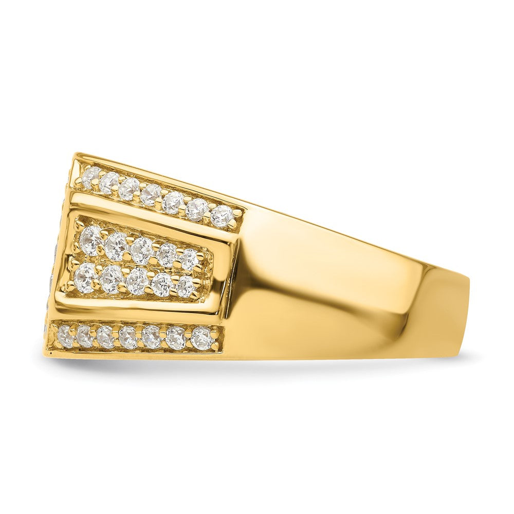 14K Gelbgold Ring mit 0,33 ct. Laborgezüchteten Diamanten, VS/SI+ G+, für Herren