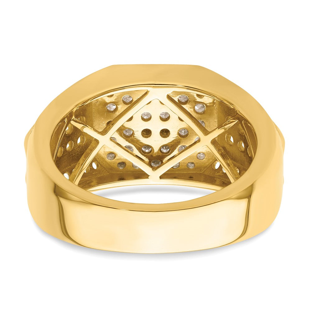 14K Gelbgold Ring mit 0,33 ct. Laborgezüchteten Diamanten, VS/SI+ G+, für Herren