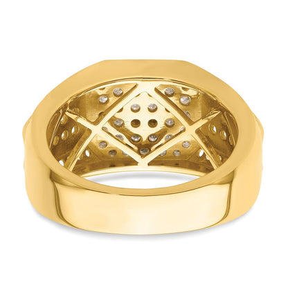 14K Gelbgold Ring mit 0,33 ct. Laborgezüchteten Diamanten, VS/SI+ G+, für Herren