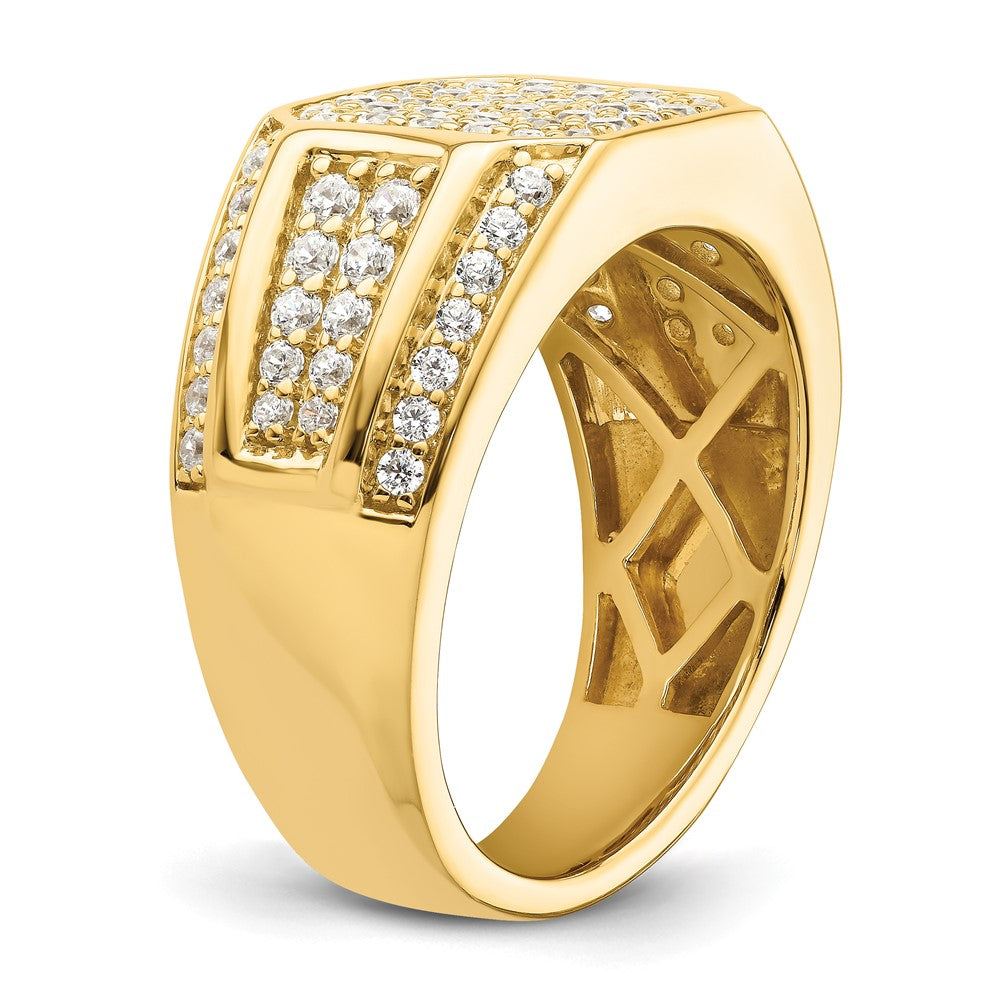 14K Gelbgold Ring mit 0,33 ct. Laborgezüchteten Diamanten, VS/SI+ G+, für Herren