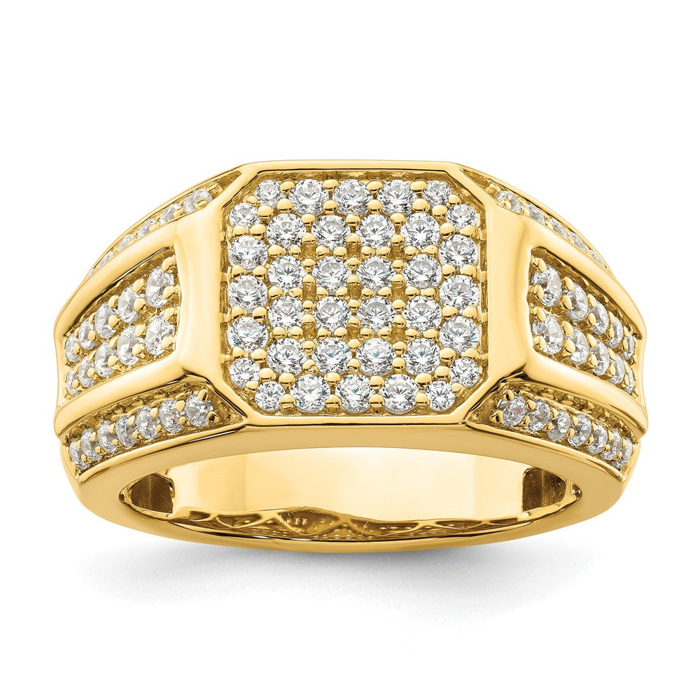 14K Gelbgold Ring mit 0,33 ct. Laborgezüchteten Diamanten, VS/SI+ G+, für Herren