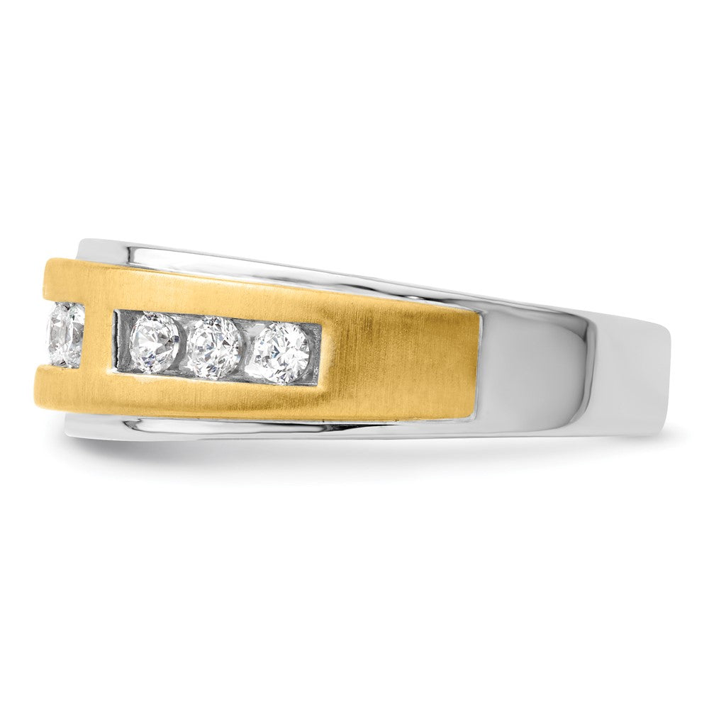 14K Bicolor Ring für Herren mit Labordiamanten VS/SI+ G+