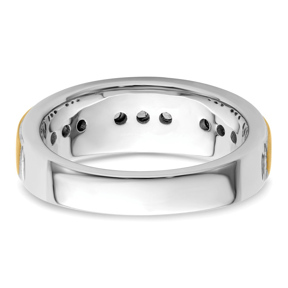 14K Bicolor Ring für Herren mit Labordiamanten VS/SI+ G+