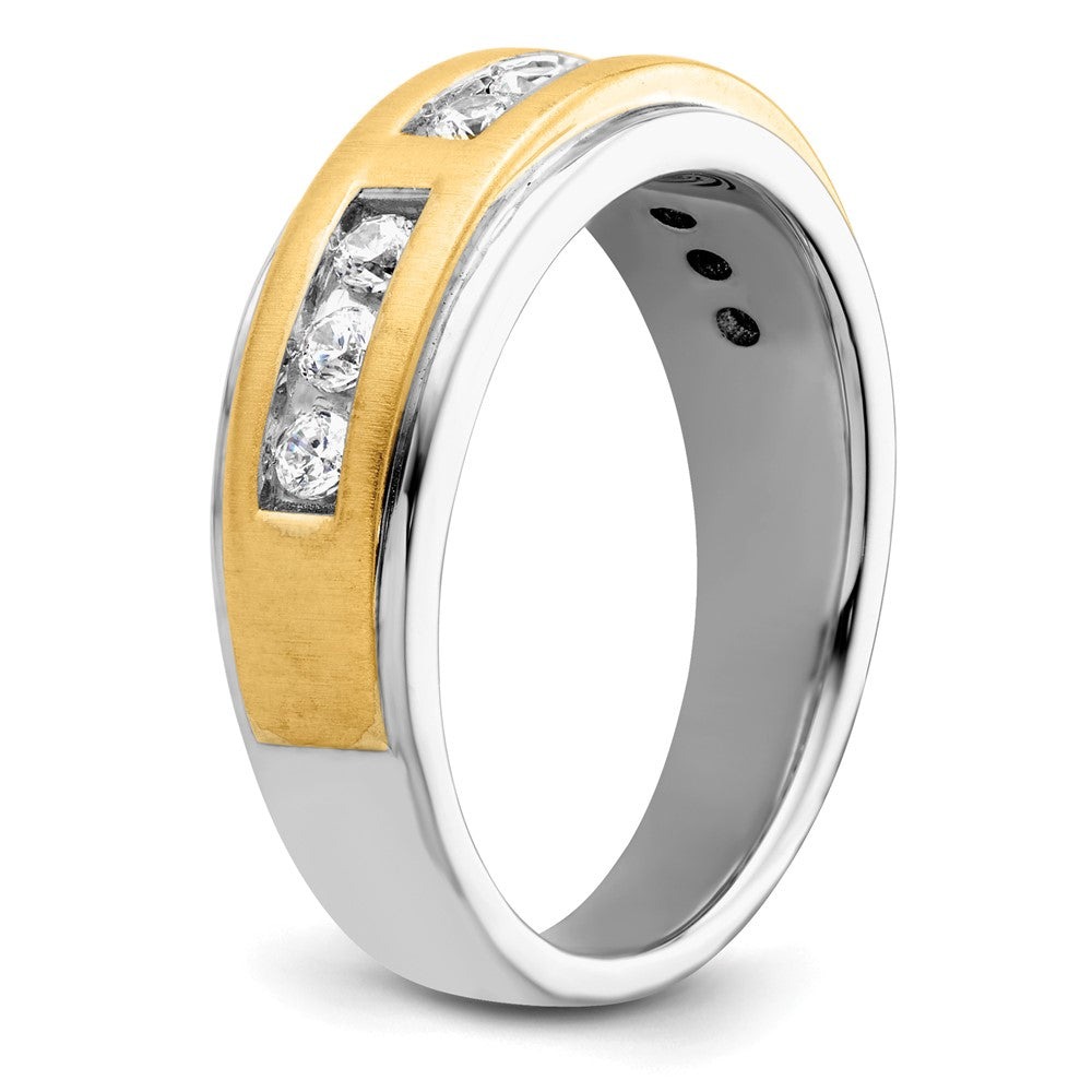 14K Bicolor Ring für Herren mit Labordiamanten VS/SI+ G+