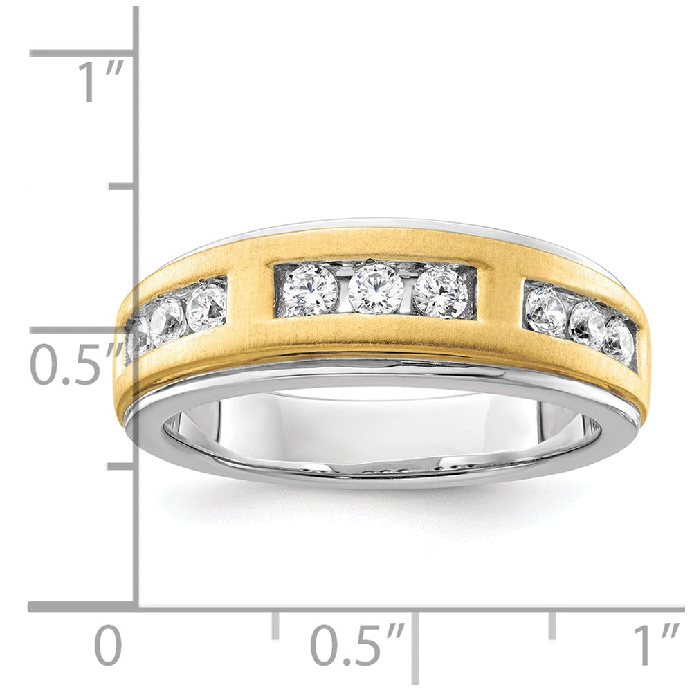 14K Bicolor Ring für Herren mit Labordiamanten VS/SI+ G+