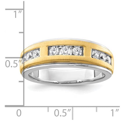 14K Bicolor Ring für Herren mit Labordiamanten VS/SI+ G+