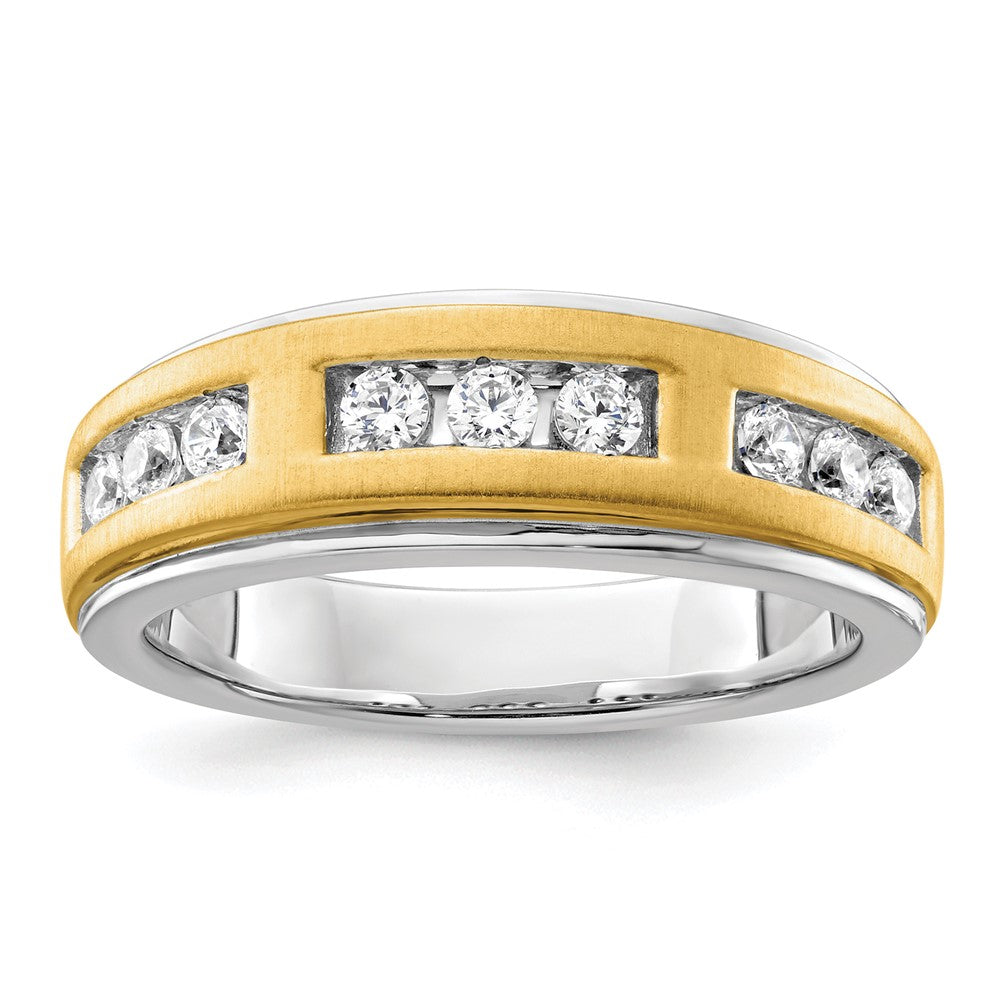 14K Bicolor Ring für Herren mit Labordiamanten VS/SI+ G+