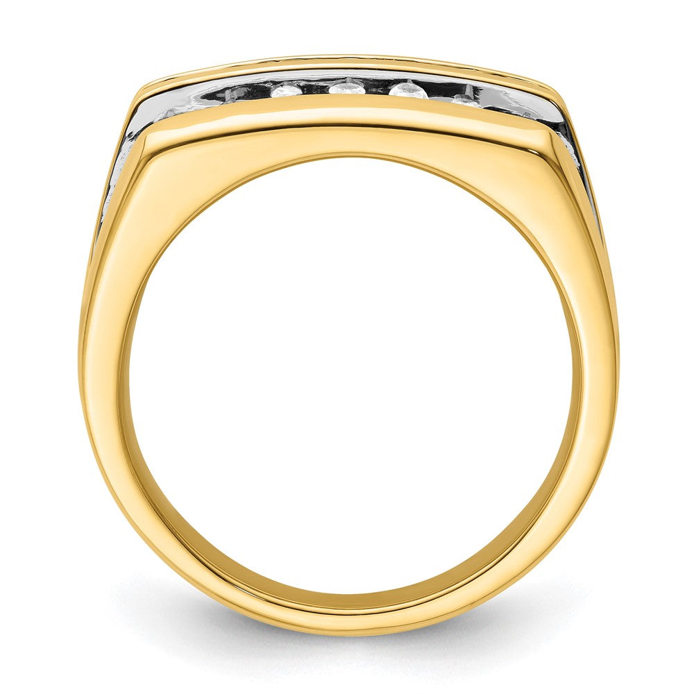 14K Gelbgold rhodiniert 1,17 ct. Laborgezüchteter Diamant VS/SI+ G+ Herrenring