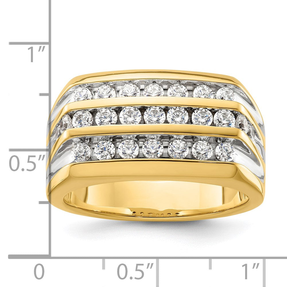 14K Gelbgold rhodiniert 1,17 ct. Laborgezüchteter Diamant VS/SI+ G+ Herrenring
