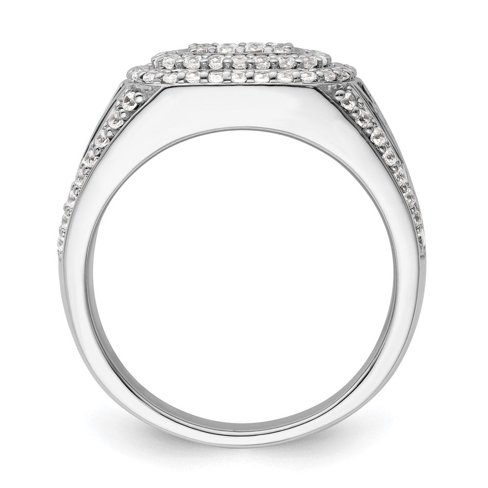 14K Weißgold Herrenring mit seitlichem Design und 1,125 ct. im Labor gezüchteten Diamanten VS/SI+ G+