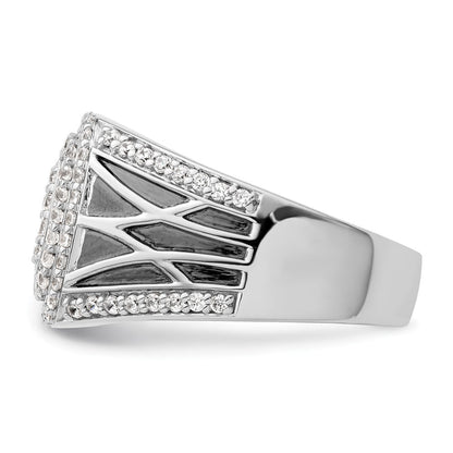 14K Weißgold Herrenring mit seitlichem Design und 1,125 ct. im Labor gezüchteten Diamanten VS/SI+ G+